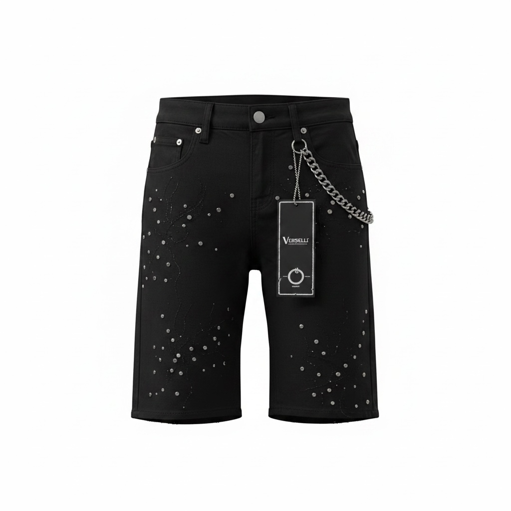 Stardust Denim Shorts Black