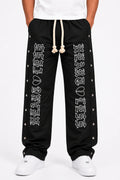 FOCUS HEARTLESS NYLON PANTS-Black