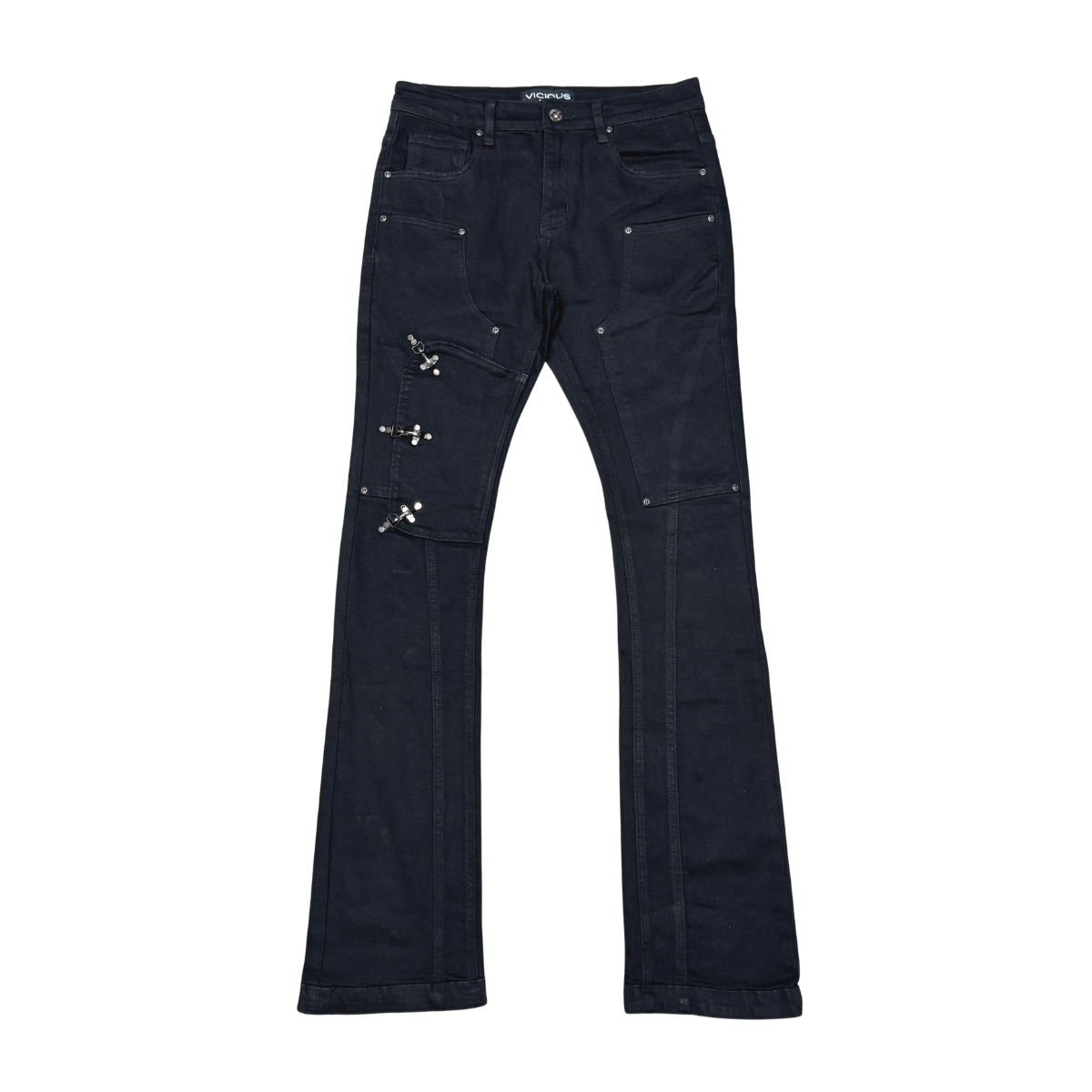 VICIOUS - FLARE DENIM - JET BLACK