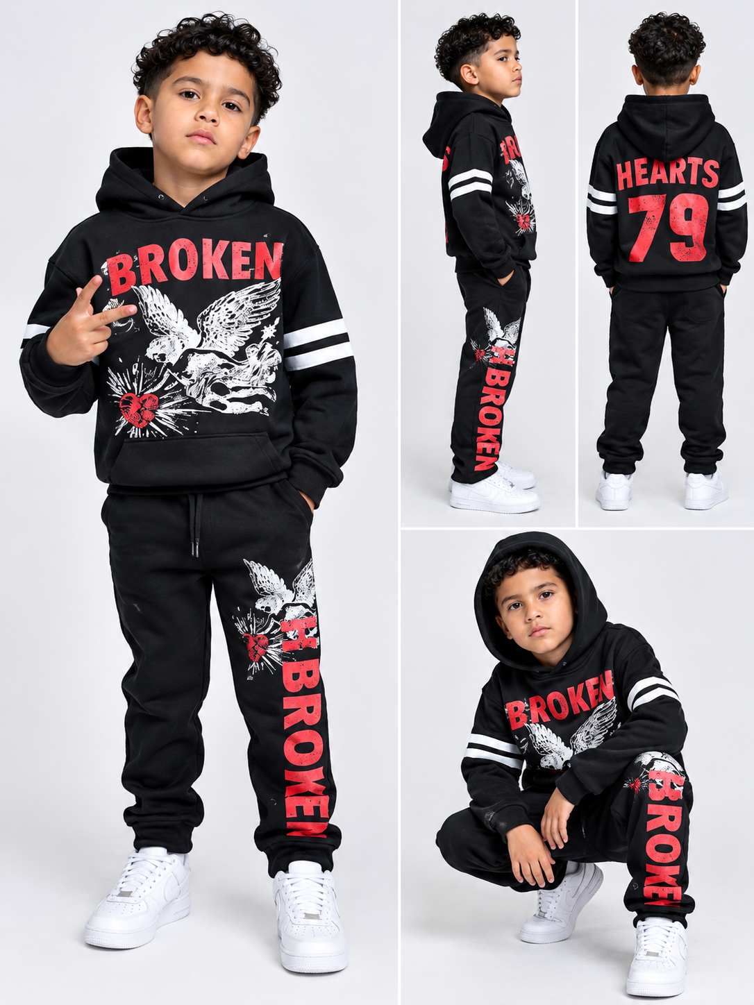 EVOLUTION-KIDS BROKEN HEARTS-BLACK