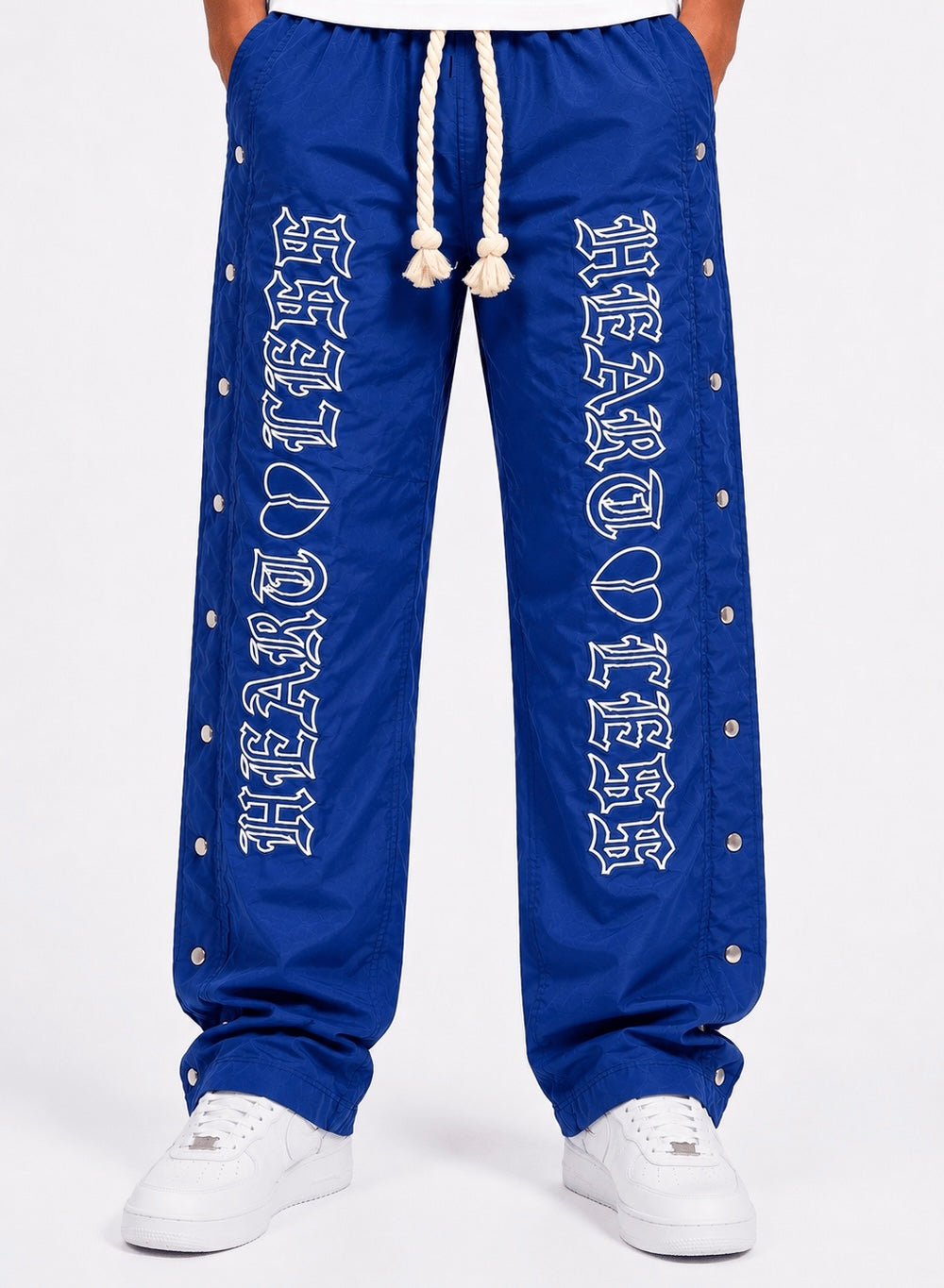 FOCUS HEARTLESS NYLON PANTS-Blue