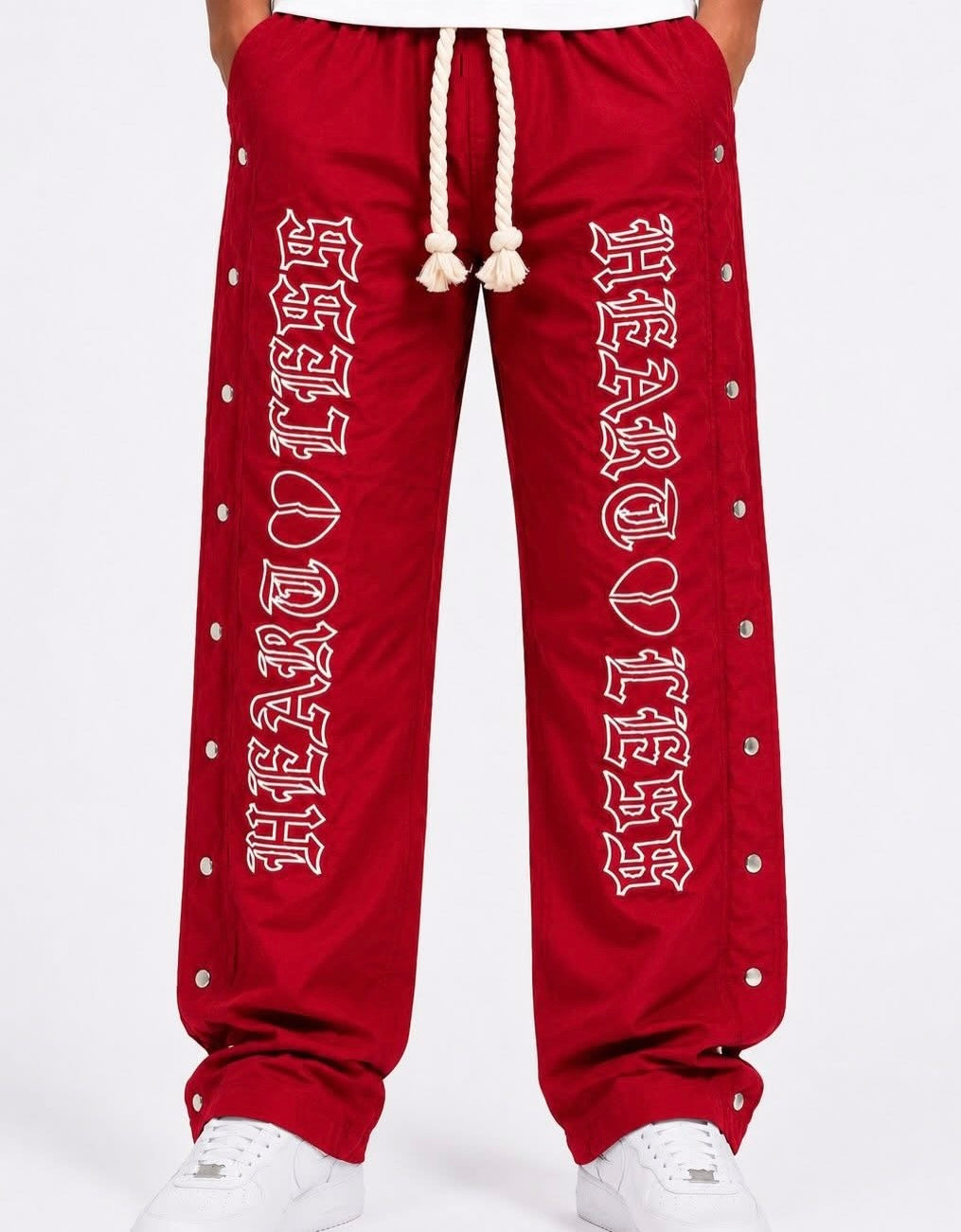 FOCUS HEARTLESS NYLON PANTS-RED