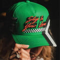 Lime Twill Trucker: Stay in Your Lane