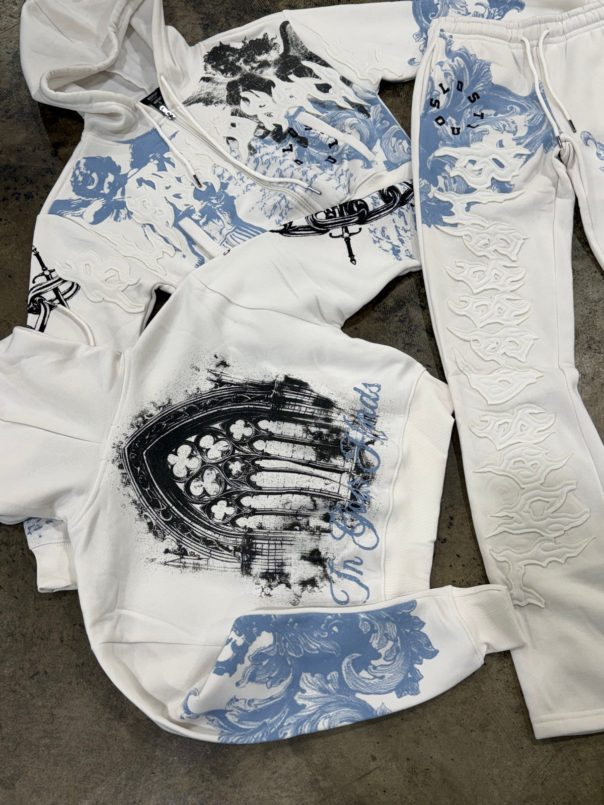 REDFOX-WOMENS STACKED SWEATSUIT-CLOUD