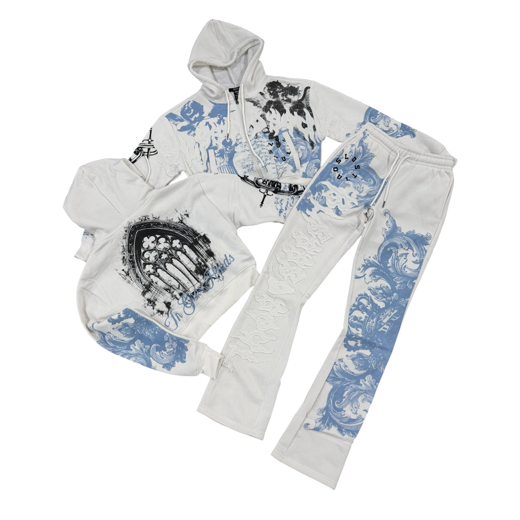 REDFOX-WOMENS STACKED SWEATSUIT-CLOUD