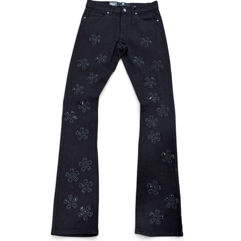 FOCUS- Crystal" Stacked Denim