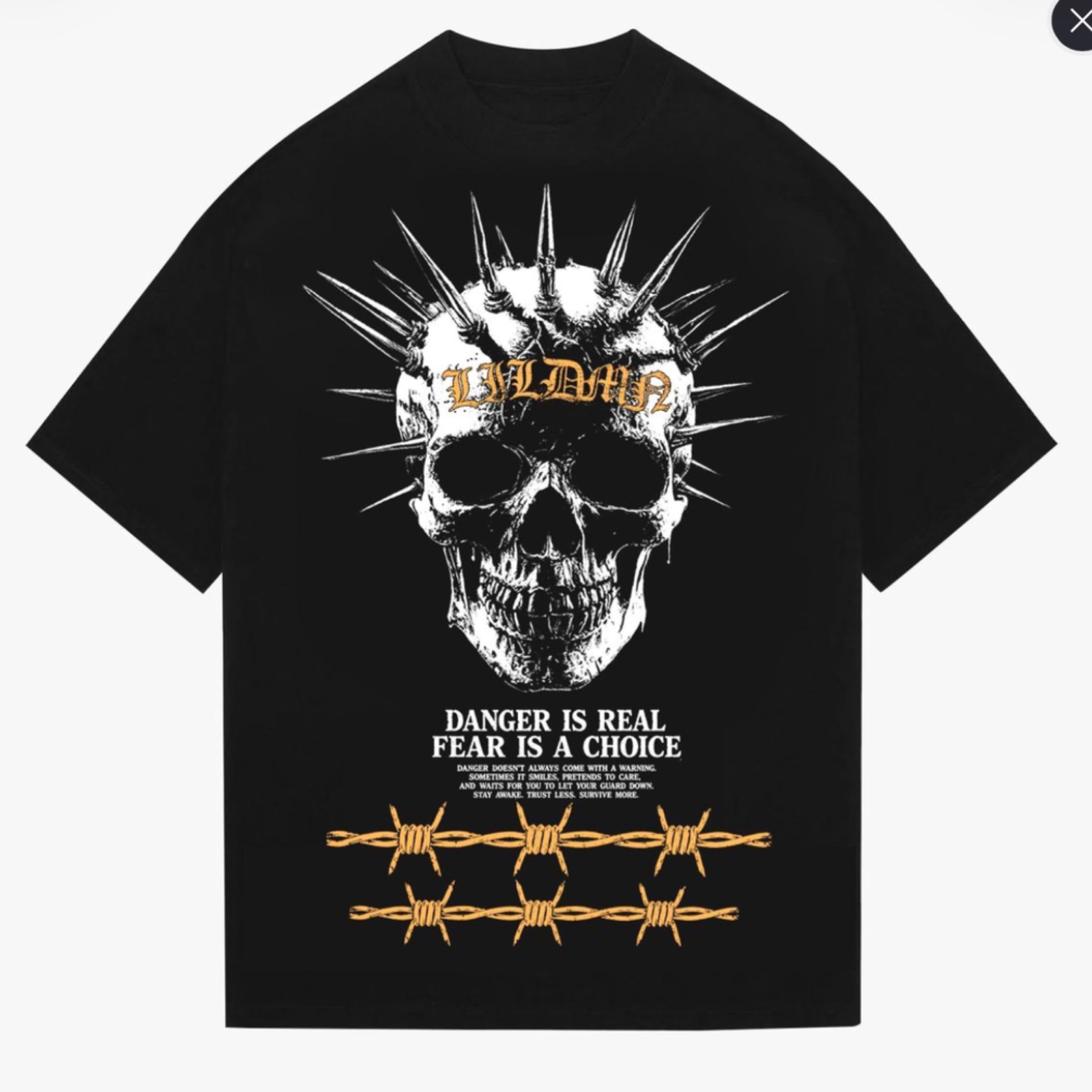 SPIKER SKULL - LIL DMN  -BLACK