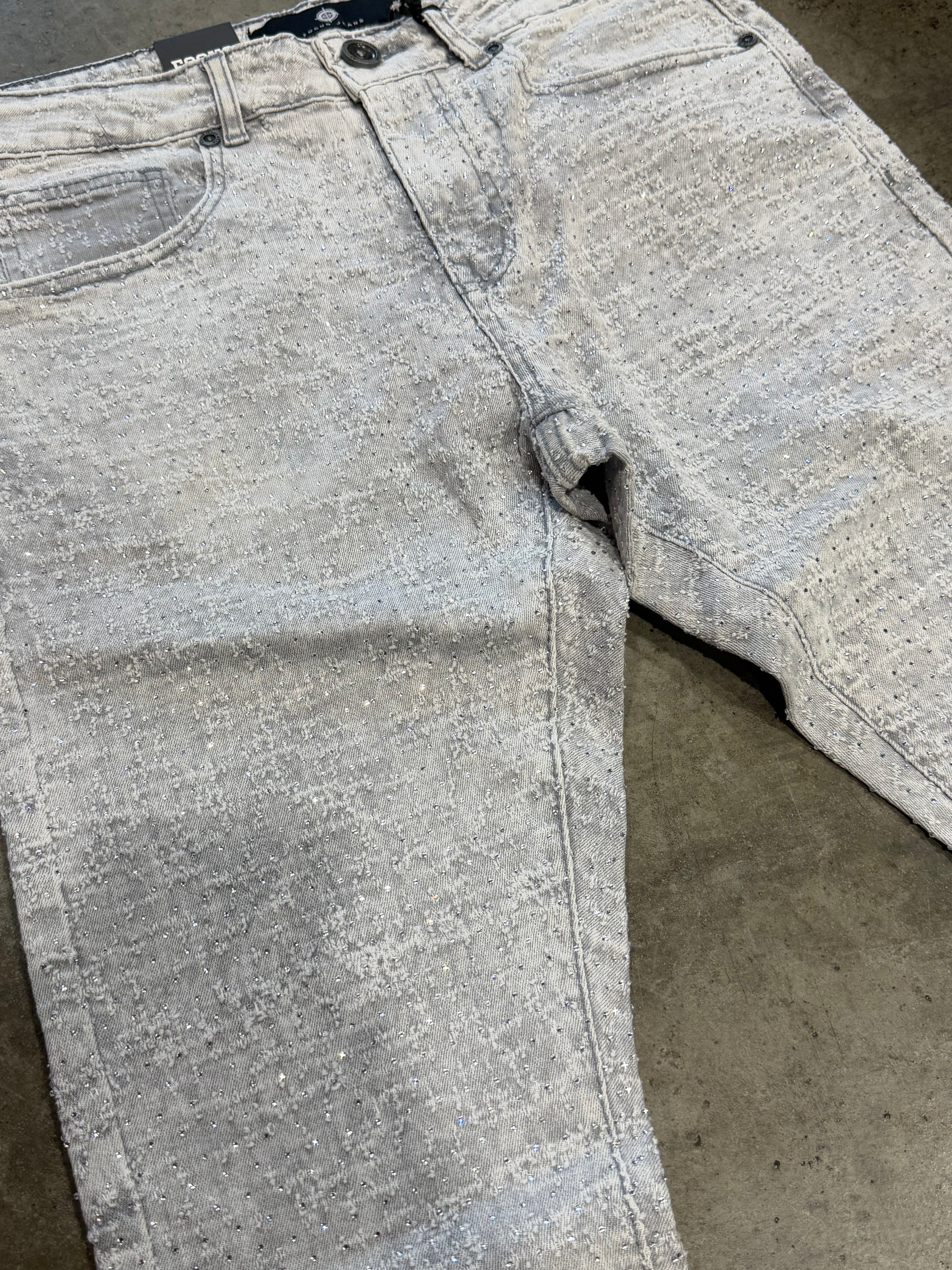 FOCUS-skinny stone jeans-GRAY