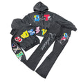 REDFOX-WOMENS STACKED SWEATSUIT-BLACK