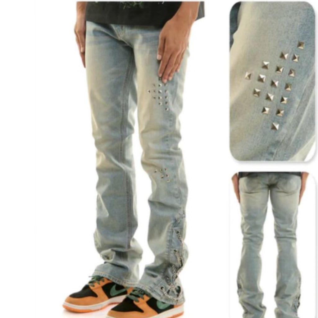 KDNK JEANS STACKED-blue