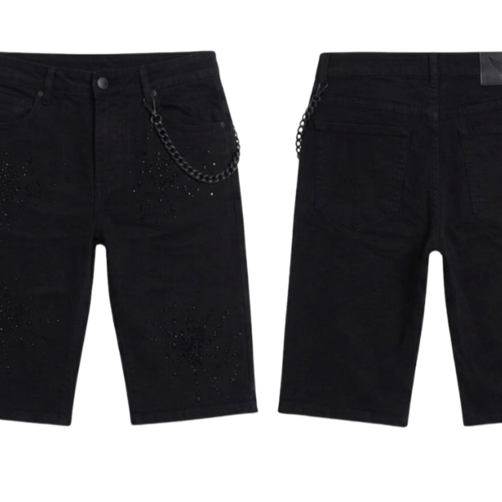 Stardust Denim Shorts Black