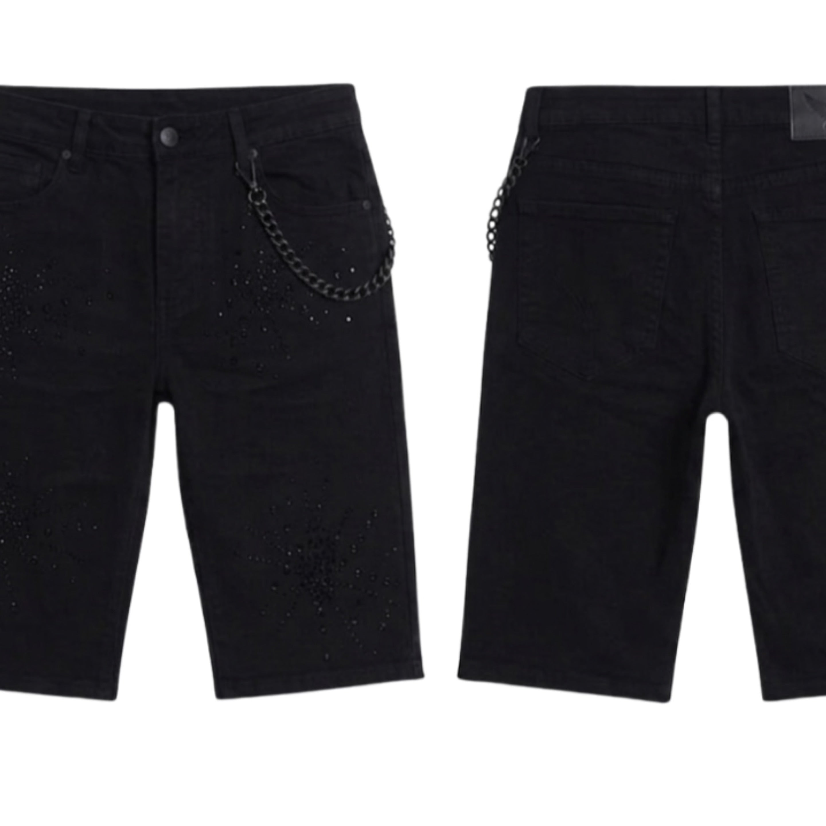 Stardust Denim Shorts Black
