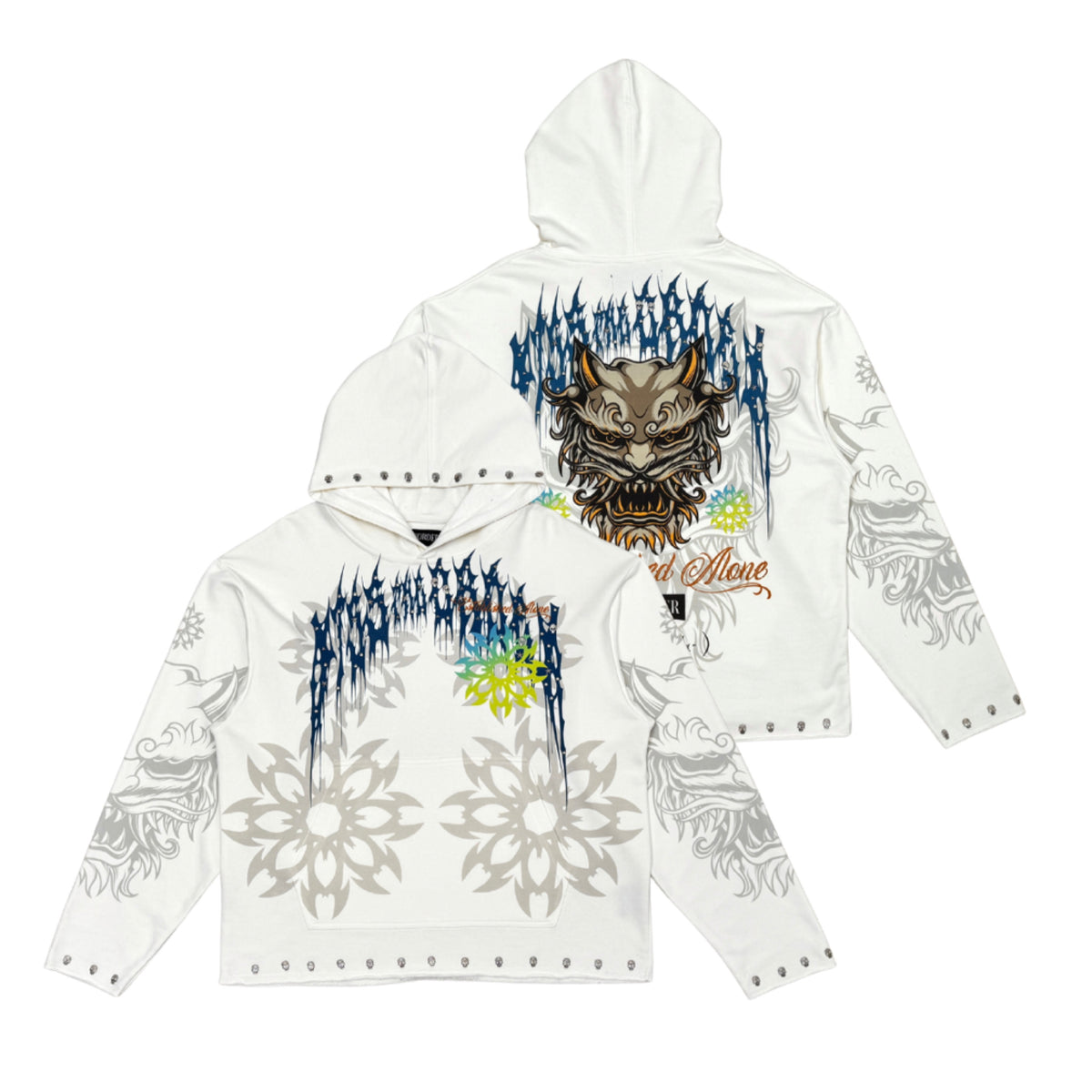 Diss the order pull over hoodie-natural