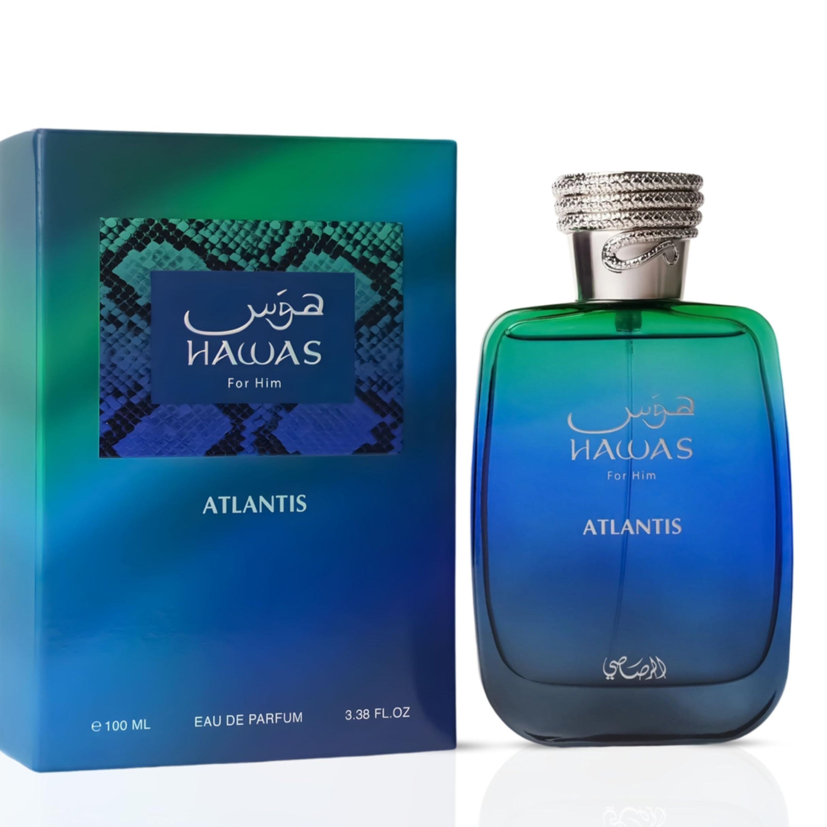 I0161799 3.38 oz Hawas Collection Atlantis Eau de Parfum for Men
